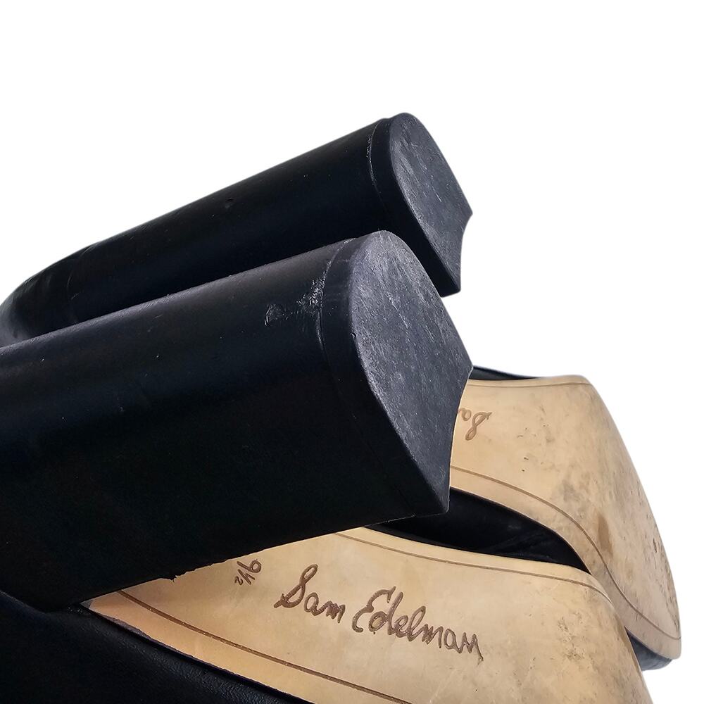 Sam Edelman Womens Case Block Heel Pull On Booties Black Leather Size 9.5M - Picture 10 of 12